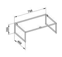 Keuco Plan Ножки для мебели 80x47x25,5h см 32998 140003