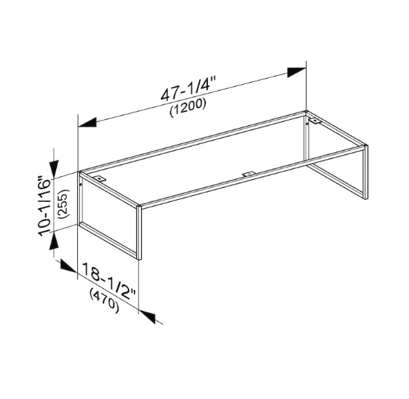Keuco Plan Ножки для мебели 120x47x25,5h см 32998 140005