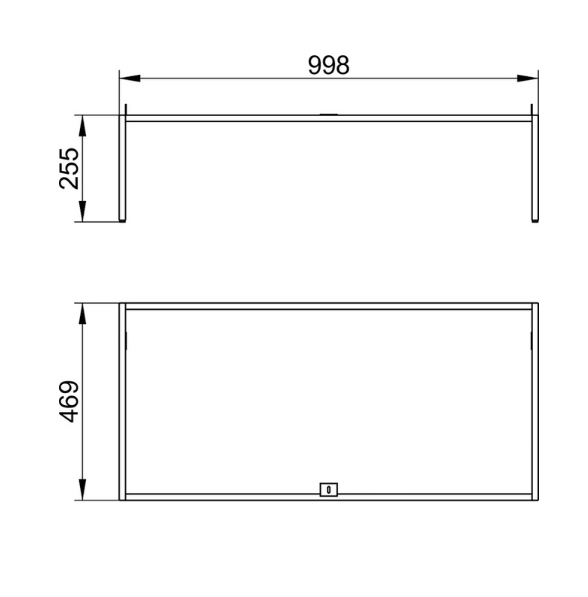 Keuco Plan Ножки для мебели 100x47x25,5h см 32998 180004
