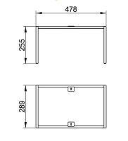 Keuco Plan Ножки для мебели 48x29x25,5h см 32998 180006