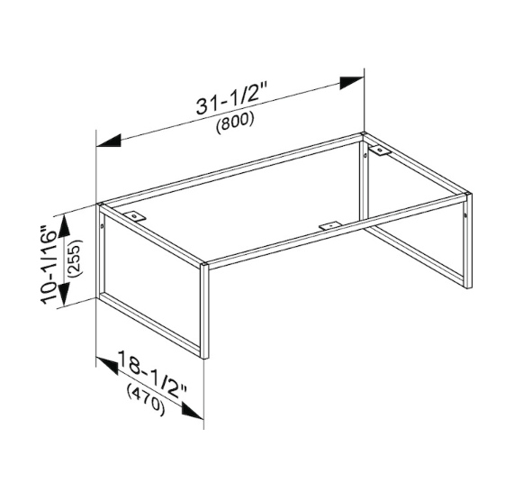 Keuco Plan Ножки для мебели 80x47x25,5h см 32998 300003