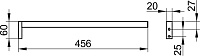 Keuco Edition 90 Square Полотенцедержатель 2x45,6x6h см, цвет: хром 19120 010000