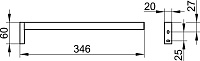 Keuco Edition 90 Square Полотенцедержатель 2x34,6x6h см, цвет: хром 19122 010000