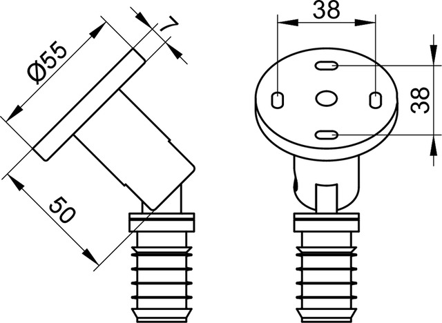 Keuco Plan Крепление настенное с заглушкой цвет: хром 14934 010000