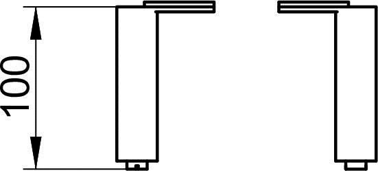 Keuco Edition 90 Ножки для мебели 2,5x2,5x10h см 39098 010000