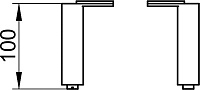 Keuco Edition 90 Ножки для мебели 2,5x2,5x10h см 39098 010000