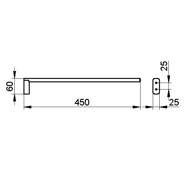 Keuco Edition 400 Полотенцедержатель 45 см, подвесной, цвет: никель 11520 050000
