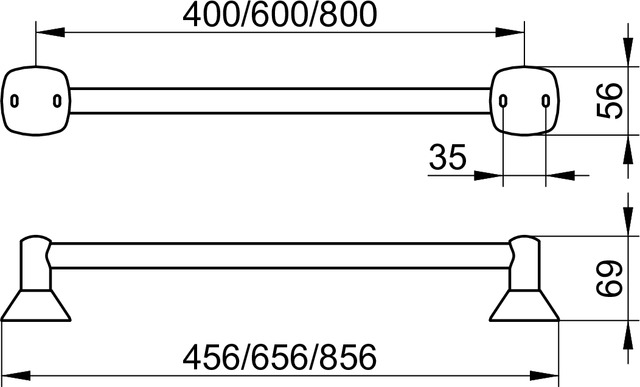 Keuco City.2 Полотенцедержатель 40 см, цвет: хром 27010 10400