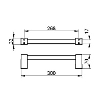 Keuco Smart.2 Поручень для ванны 30x7x3,2h см 14707 010000