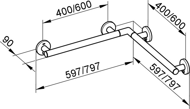 Keuco Plan Care Поручень для ванны, цвет: хром 34911 014400