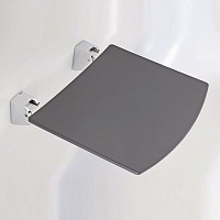 Keuco Plan Сиденье складное 36x37,7x5,3h см, цвет: нержавеющая сталь/светло-серый 14980 070038