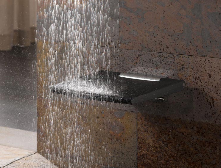 Keuco Plan Сиденье складное 37,4x39,7x12h см, цвет: алюминий серебристый анодированный/белый 14983 170051