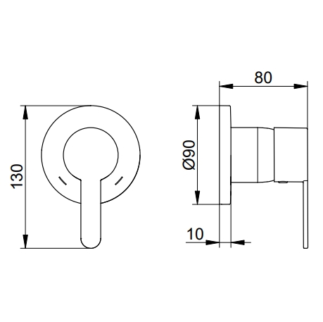 Keuco Ixmo Смеситель рычажный для душа, встраиваемый, цвет: хром 59551 010301