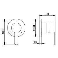 Keuco Ixmo Смеситель рычажный для душа, встраиваемый, цвет: хром 59551 010301