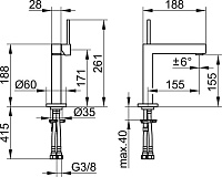Keuco Edition 90 Смеситель для раковины, цвет: хром 59002 010100