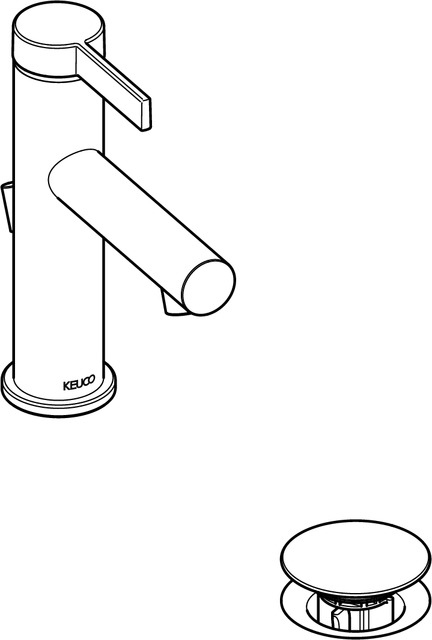 Keuco Ixmo Смеситель для раковины с донным клапаном, цвет: хром 59502 011000