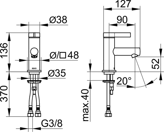 Keuco Ixmo Смеситель для раковины, цвет: хром 59504 011100