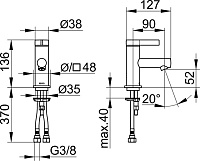 Keuco Ixmo Смеситель для раковины, цвет: хром 59504 011100