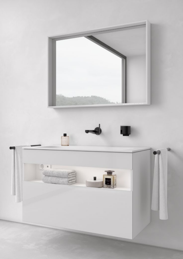 Keuco Ixmo Смеситель для раковины рычажный, встраиваемый, цвет: черный матовый 59516 370301