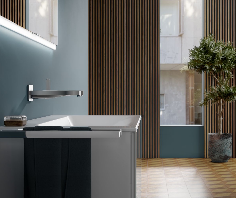 Keuco Ixmo Смеситель для раковины рычажный, встраиваемый, цвет: черный матовый 59516 371302