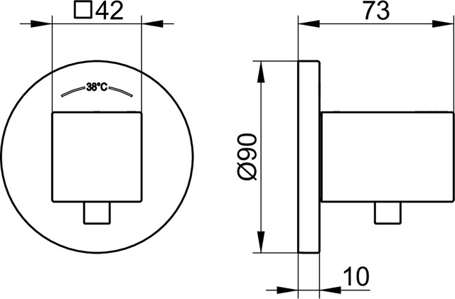 Keuco Edition 90 Смеситель с термостатом для душа, цвет: хром 59053 010001