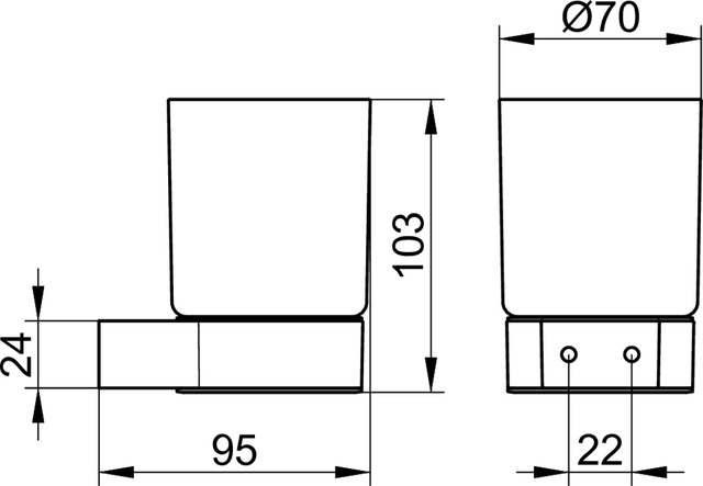 Keuco Plan Стакан акриловый прозрачный, запасной, цвет: прозрачный 14950 000100