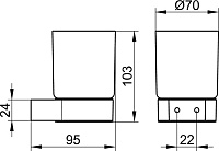Keuco Plan Стакан акриловый прозрачный, запасной, цвет: прозрачный 14950 000100