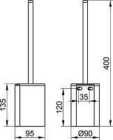 Keuco Plan Ершик для унитаза напольный с пластиковой колбой, цвет: алюминий 14972 170200