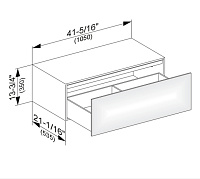 Keuco Edition 11 Тумба боковая подвесная 105x53,5x35h см 31324 850000