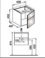 Keuco Royal Reflex Тумба под раковину 49,6x48,7x45h см 34040 210002