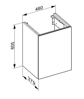 Keuco Plan Тумба под раковину 46x38x60,5h см, цвет: антрацит 32922 110002