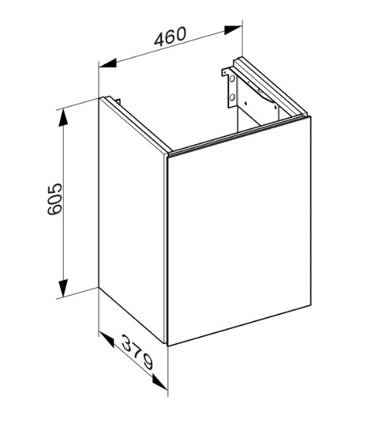 Keuco Plan Тумба под раковину 46x38x60,5h см, цвет: кашемир 32922 180001