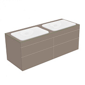 Keuco Edition 400 Тумба под 2 раковины, подвесная 140x53,5x54,6h см, цвет: трюфель 31575 170000