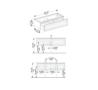 Keuco Edition 11 Тумба под раковину, подвесная 140x53,5x35h см 31361 110000