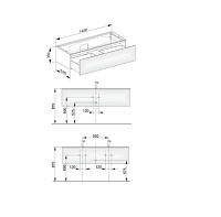 Keuco Edition 11 Тумба под раковину, подвесная 140x53,5x35h см 31361 110000