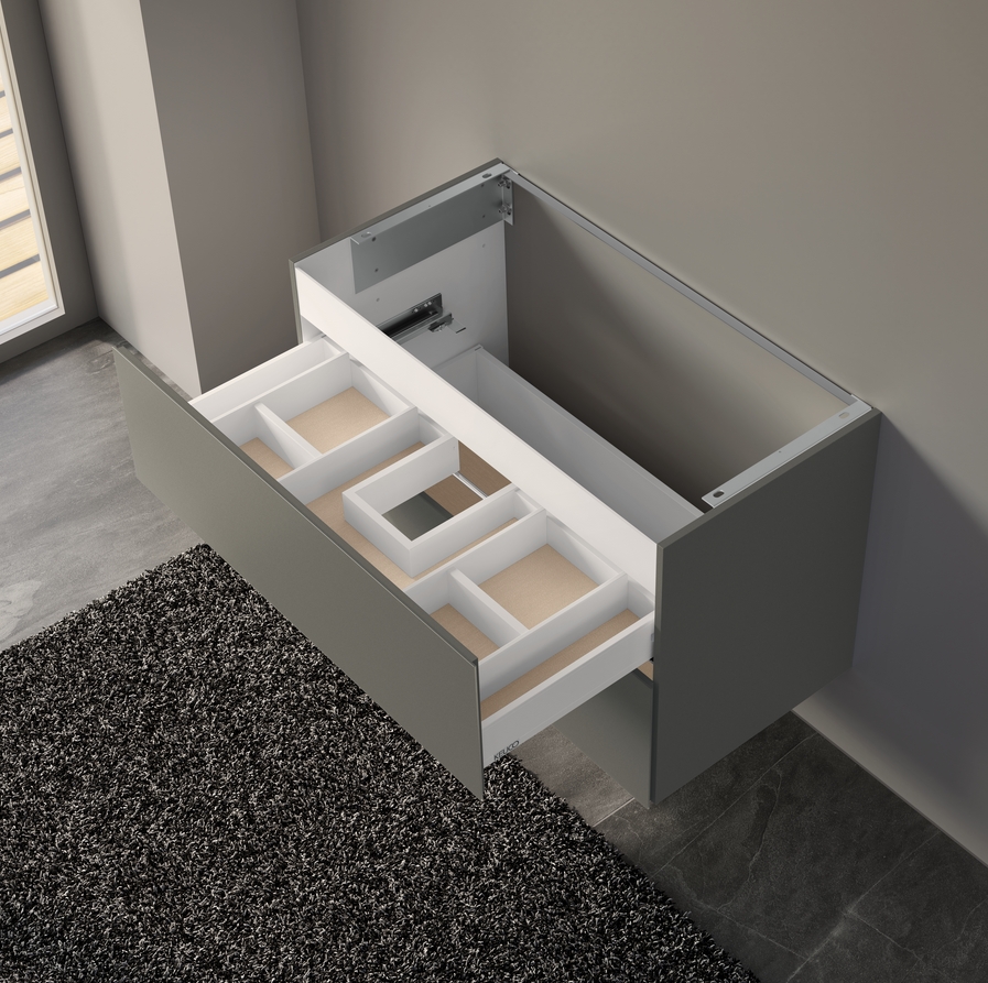 Keuco Plan Тумба под раковину, подвесная 100x49x60,5h см, инокс 32973 290000