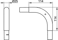 Keuco Plan Штанга угловая 90°, цвет: нержавеющая сталь 14924 070000