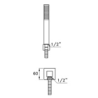 CASANOVA 304A  Ручной душ с выпуском и держателем,шлангом Stella CS03109CR00