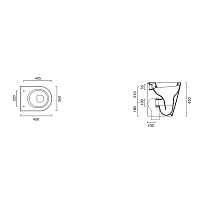Catalano Zero Унитаз напольный 35x45 см, покрытие Cataglaze, цвет: белый глянцевый 1VP4500