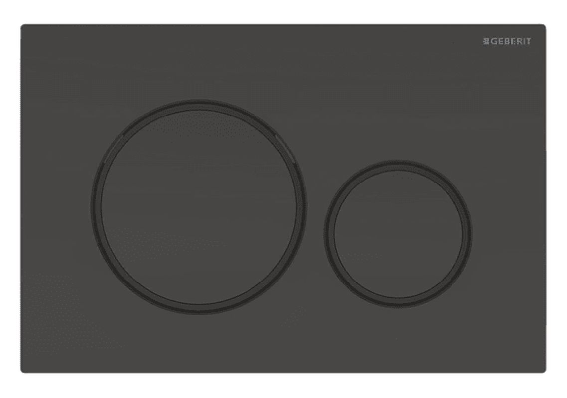 Geberit Sigma 20 Клавиша смыва для инсталляции, пластик, цвет: черный глянцевый, окантовка матовая 115.882.DW.1