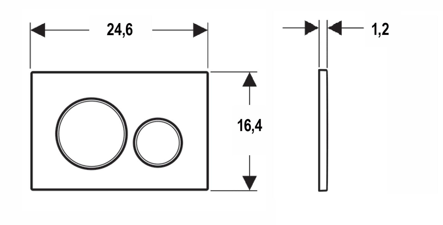 Geberit Sigma 20 Клавиша смыва для инсталляции, пластик, цвет: черный глянцевый, окантовка матовая 115.882.DW.1