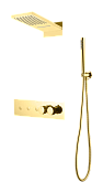 Boheme Fusion Душевой комплект встраиваемый - термостат, верхний, ручной душ, 3 потреб., цвет: gold 131-G