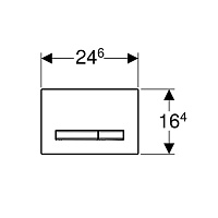 Geberit Sigma 50 Кнопка смыва для инсталляции, цвет: нержавеющая сталь 115.788.GH.2