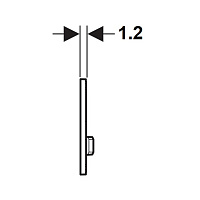 Geberit Sigma 50 Кнопка смыва для инсталляции, цвет: нержавеющая сталь 115.788.GH.2
