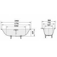 Kaldewei Silenio Ванна стальная 3,5мм 190*90см, противоизвестковое покр. EasyClean 267800013001