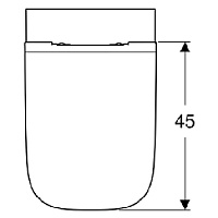 Geberit Унитаз подвесной 35x54x33h см, безободковый, цвет: белый 500.685.01.1