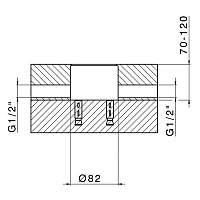 Cisal Встраиваемая часть напольного смесителя для ванны/раковины ZA00451004