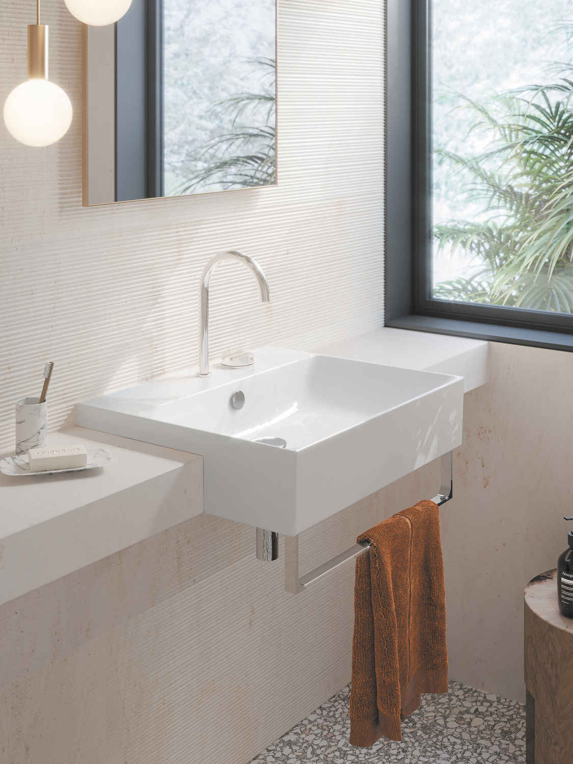 Catalano Comfort Раковина подвесная 55x47x15h см, с переливом, покр. Cataglaze, цвет: белый глянц. 0126550001