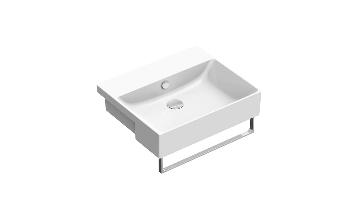 Catalano Comfort Раковина подвесная 55x47x15h см, с переливом, покр. Cataglaze, цвет: белый глянц. 0126550001