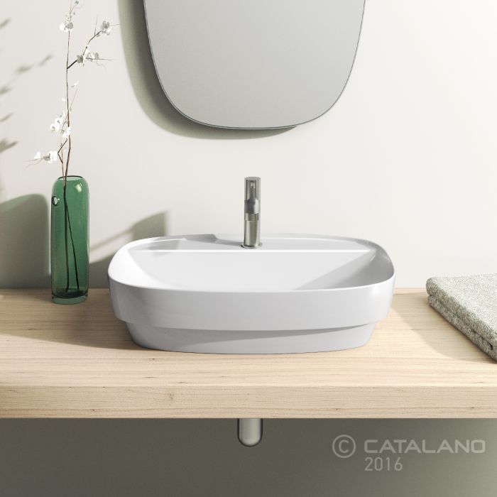 Catalano Alvea Раковина встраиваемая сверху 60x40 см 1 отв без перелива Cataglaze цвет: белый глянц. 0625601001